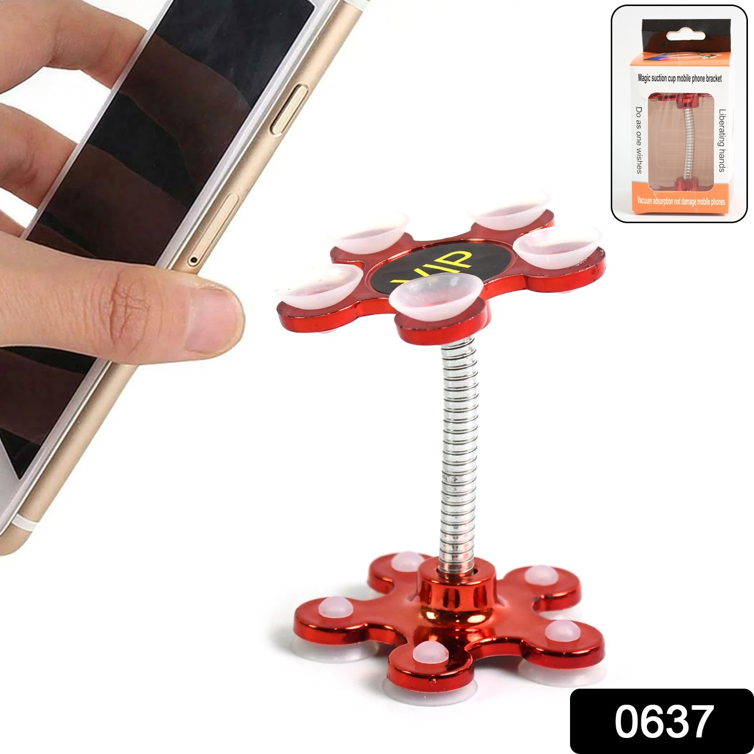 Phone Holder Car & Mount Sucker Stand vip stand (Multicolored With Box)) Phone Holder Car & Mount Sucker Stand vip stand (Multicolored With Box))